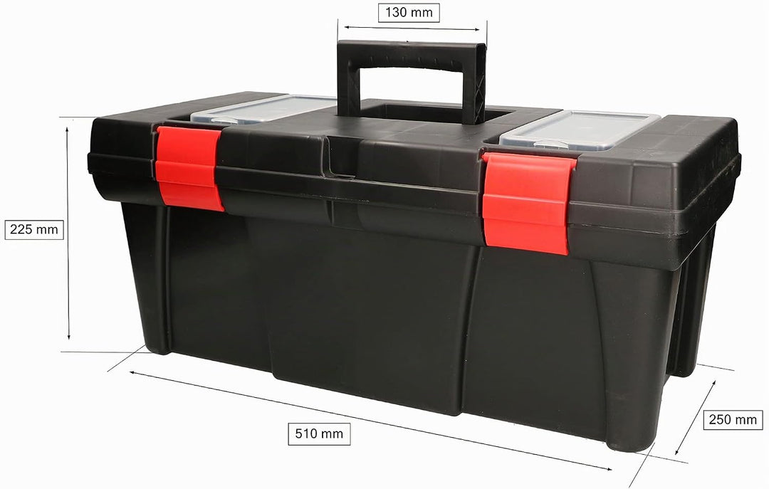 KOTARBAU® Werkzeugkoffer Koffer 20" Werkzeugkasten Organizer Schrauben mit 2 Zusatzfächern, Koffer 2