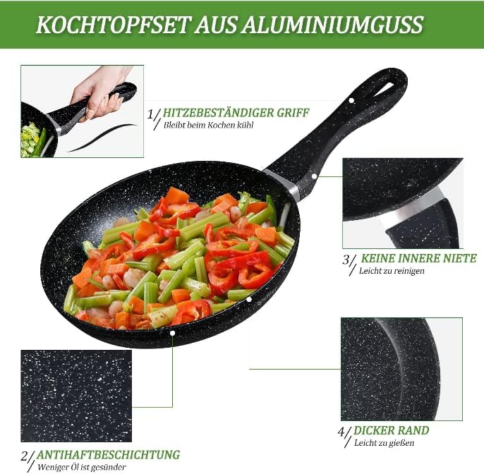 Scheffler Bratpfanne 24cm, Induktionsgeeignet, Mit Antihaft-Beschichtung, Für Alle Herdarten, 24cm