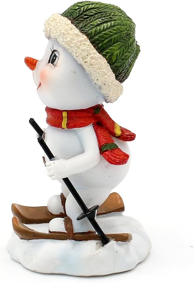 Schneemanndeko, Winterkinder, Deko - Schneemann, Schneekinder mit Mütze und Schal grün/rot/orange au