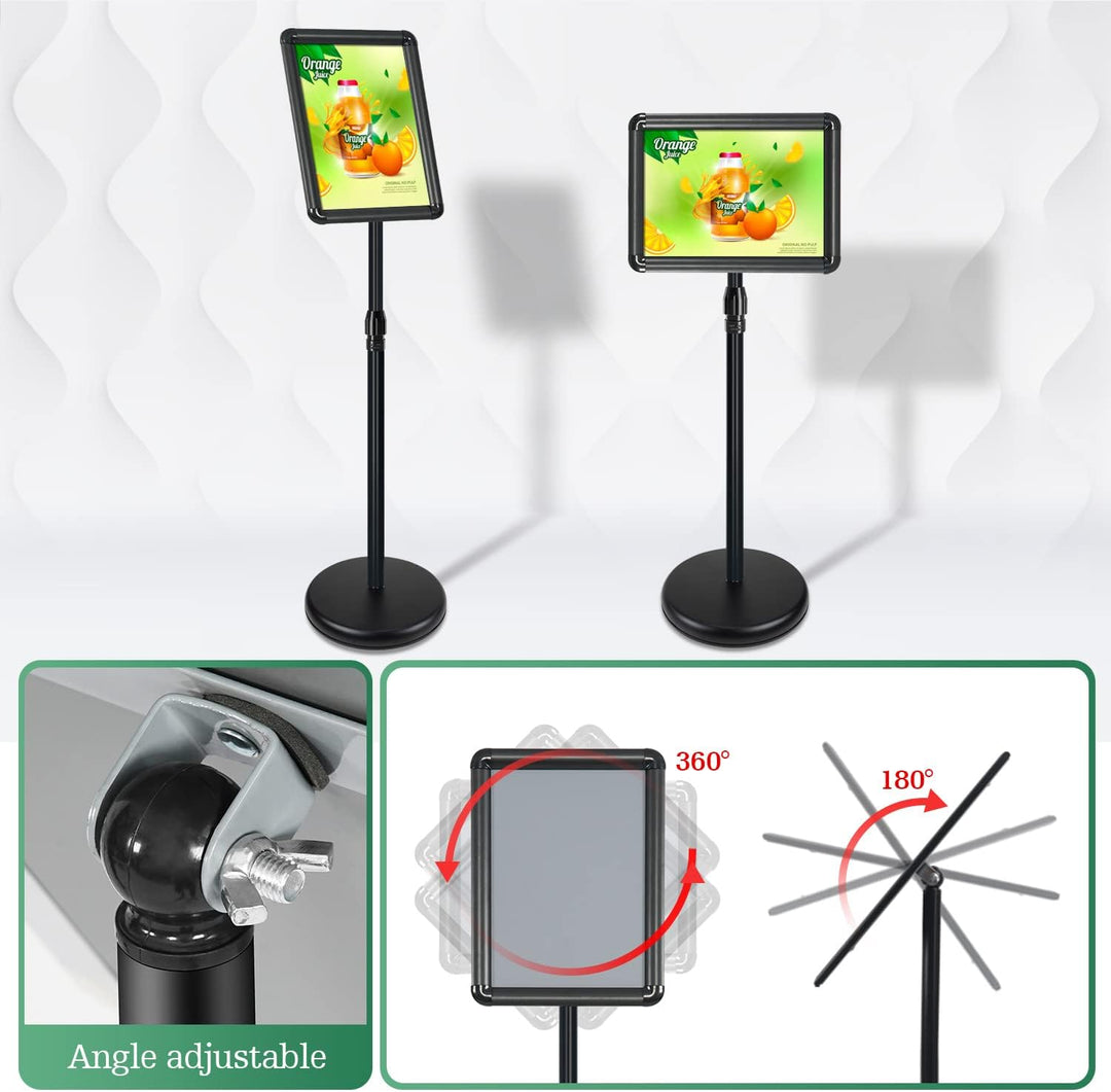 Mutualsign 2 Packungen A4-Schilderhalter Ständer Display Poster Ständer Werbung Schnapprahmen Schild