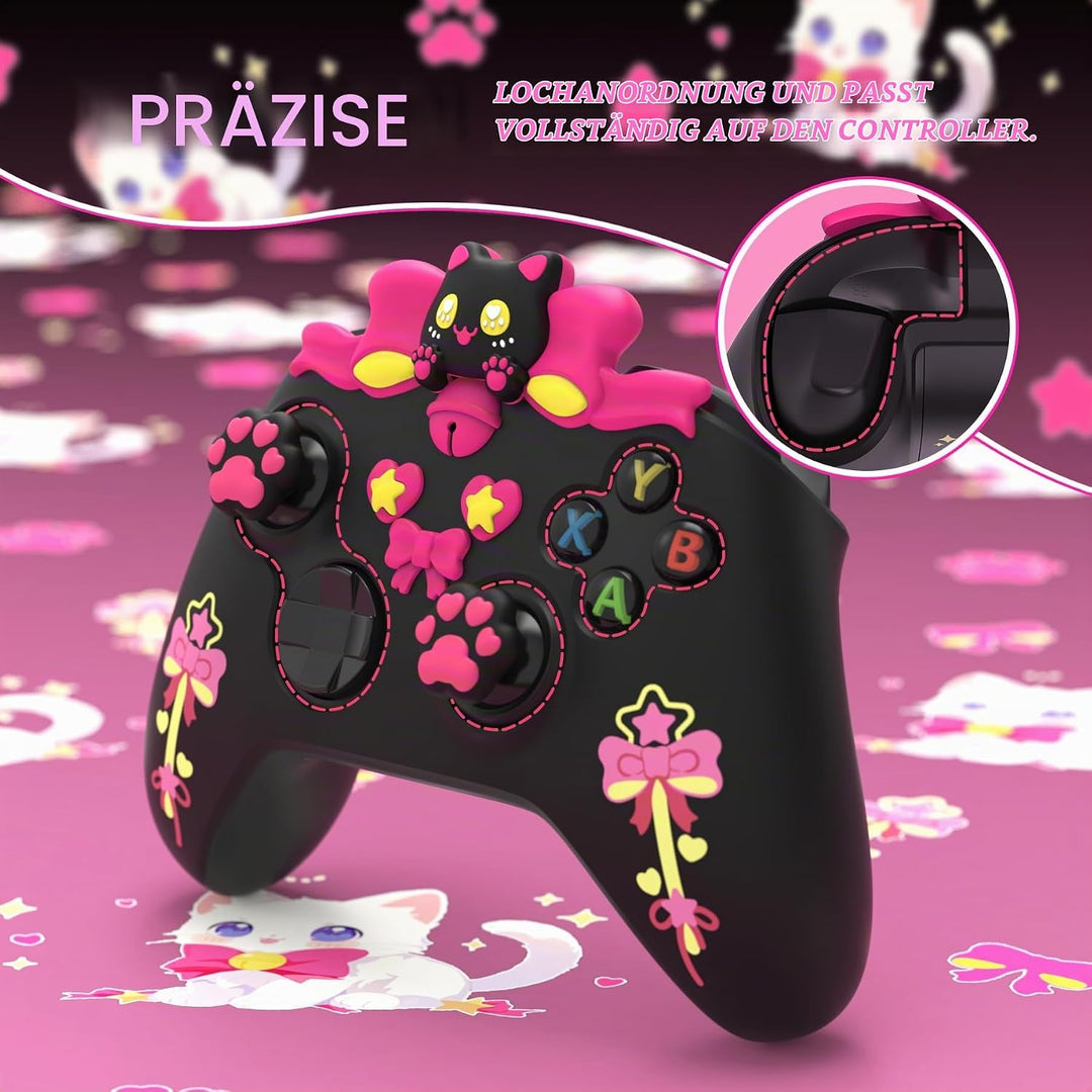 PlayVital Cute Schutzhülle für Xbox Series X/S Controller, rutschfeste Silikon Hülle Case Zubehör fü