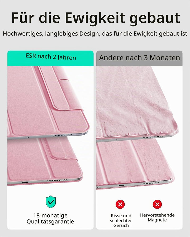 ESR für iPad Pro 13 Zoll Hülle M5/M4 (2025/2024), magnetische Befestigung, dünne Trifold Ständerhüll