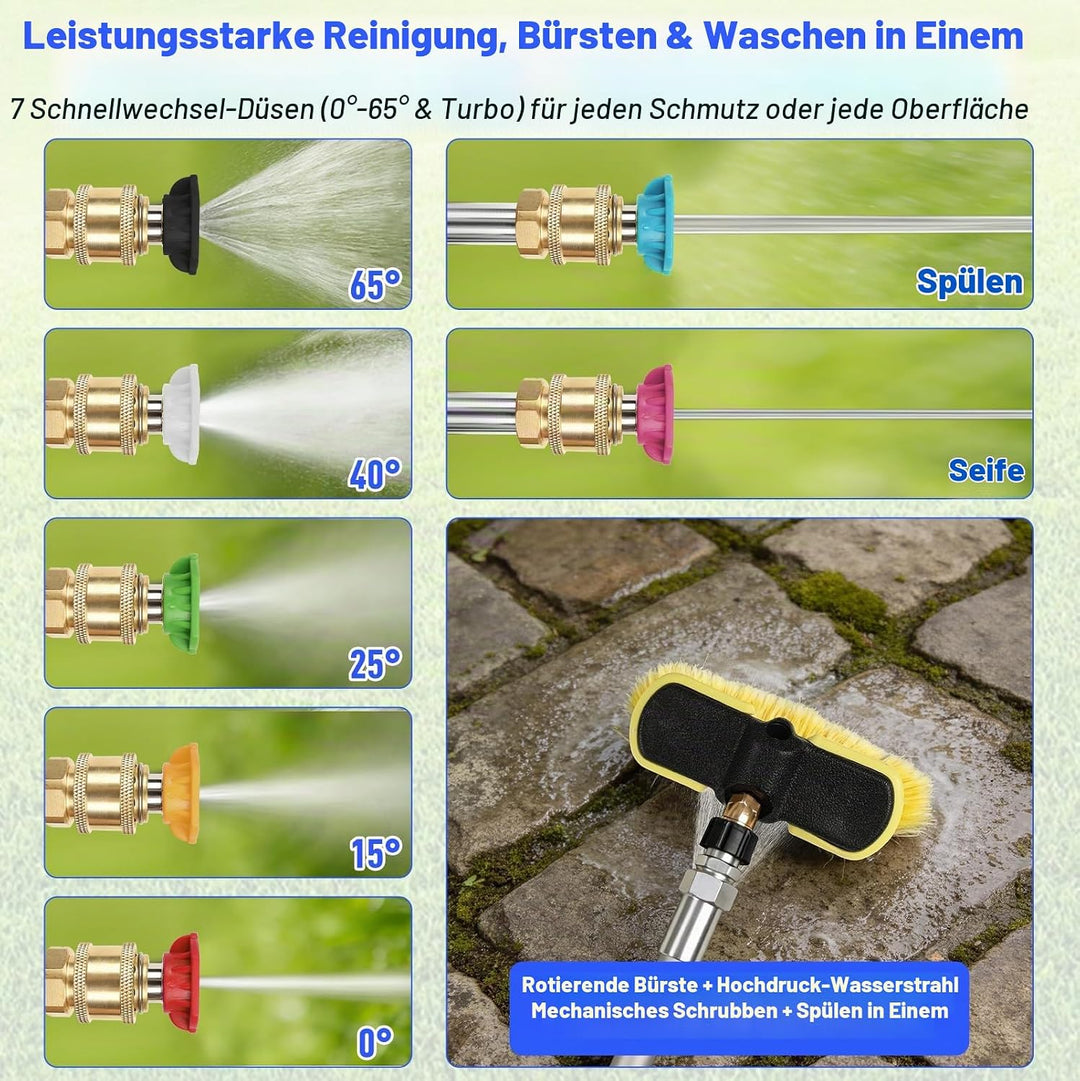 5-24 FT Teleskoplanze Hochdruckreiniger, Teleskopstrahlrohr Verlängerung, Teleskopstange Hochdruckre