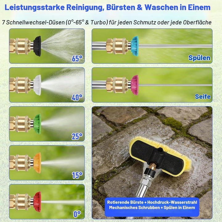 5-24 FT Teleskoplanze Hochdruckreiniger, Teleskopstrahlrohr Verlängerung, Teleskopstange Hochdruckre