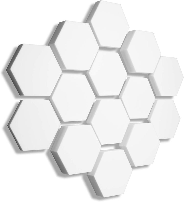 3D Absorber aus Basotect B WEISS - 14 x Absorber Akustik Schallabsorption Breitbandabsorber Set #09