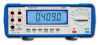 Peak Tech P 4090 – True RMS Digital Tisch Multimeter, LCD Anzeige, 22000 Counts, Durchgangsprüfer, U