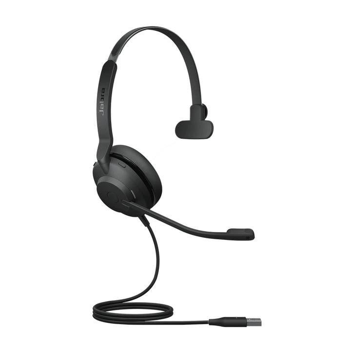 Jabra Evolve2 30 Headset – Mono Kopfhörer mit Noise Cancelling – UC Zertifiziert – mit 2-Mikrofon An