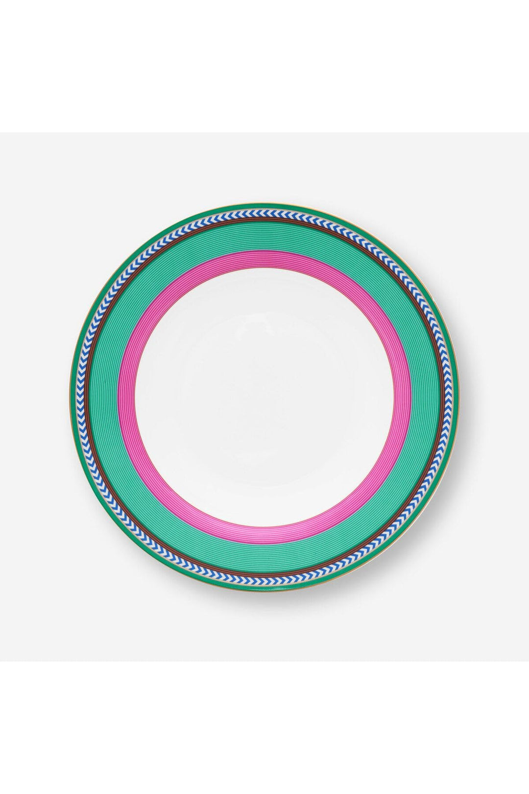 Pip Studio Chique Stripes Suppenteller pink-Green 23,5cm