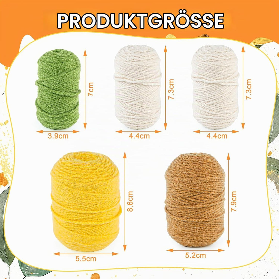 mimzemamz Häkel Set,Häkelset für Anfänger mit Anleitung,Crochet Set,Topfpflanze Untersetzer Handmade