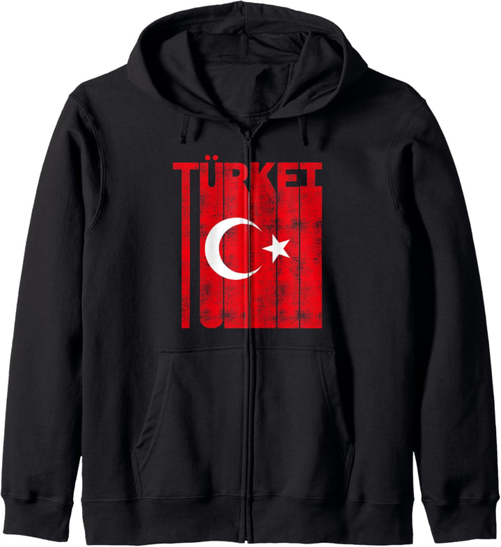 Retro Türken Vintage Türkei Flagge Geschenke Kapuzenjacke