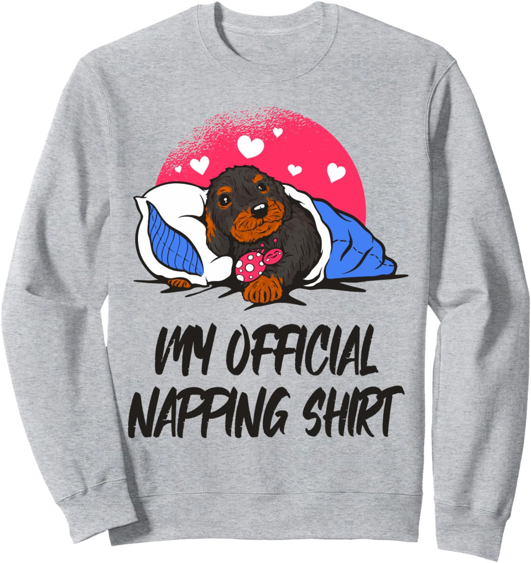 Dackel Teckel Müde Schlafen Offizielles Nickerchen Sweatshirt