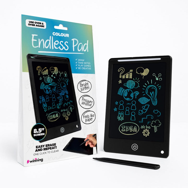 #Winning Endloses Zeichenpad Bunt – LCD Schreibtafel & Malbrett für Kinder – Wiederverwendbarer Elek
