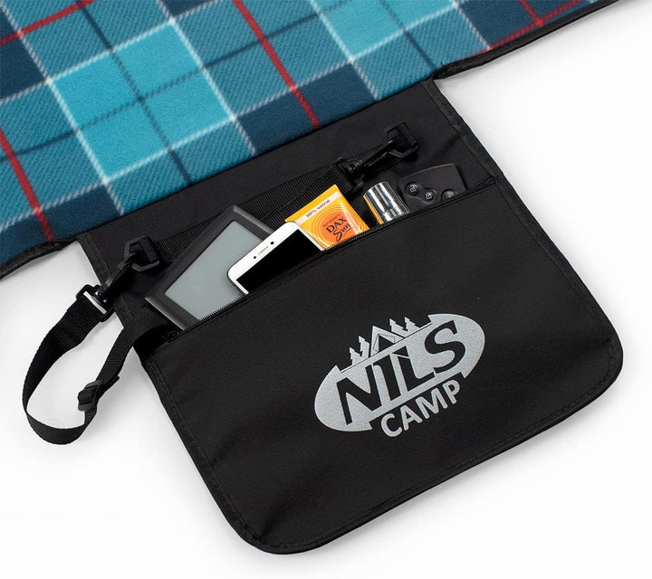 NILS CAMP Picknickdecke Outdoor - Camping Decke mit Tragegriff - Faltbar Picknickmatte - Praktisch S