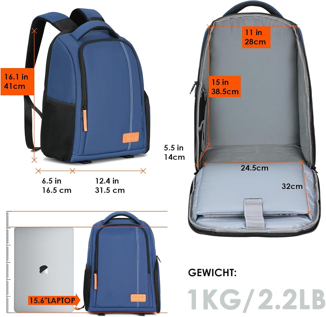 TARION Kamerarucksack Spiegelreflex Fotorucksack Wasserdicht Leicht und Kompakt Klein DSLR Rucksack