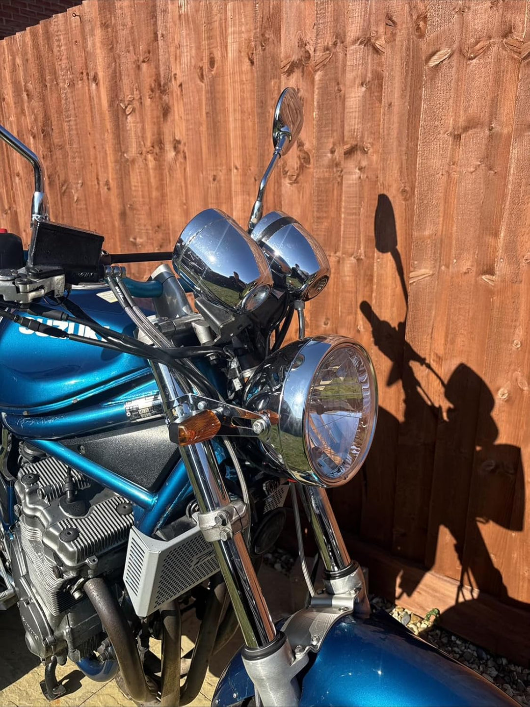 Frontscheinwerfer Motorrad 7.5" 55W homologiert - Chrom für Retro Cafe Racer Projekt