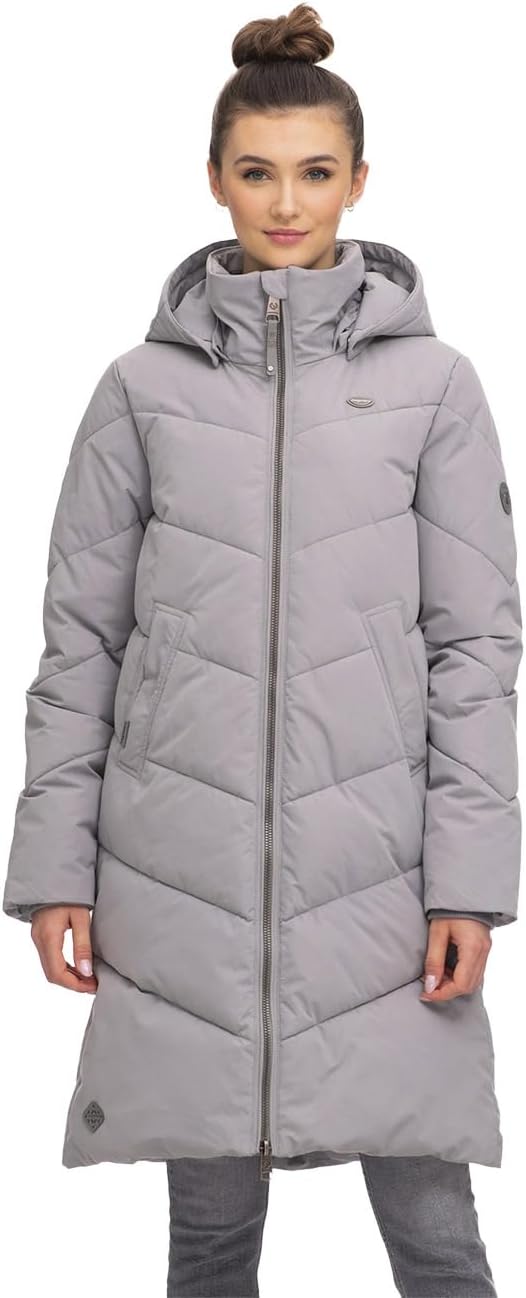 Ragwear Damen Steppmantel Rebelka M 3003 light grey, M 3003 light grey