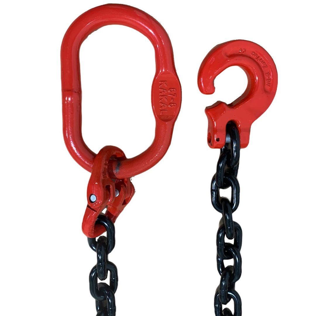 Forstkette Rückekette Chokerkette 8mm 4000kg 2-5 Meter Güteklasse 8 Rundstahlkette (3 Meter), 3 Mete