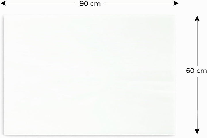 ALLboards Glasboard Magnetisch Weiss 100x70cm, Rahmenlos, Glastafel, Magnettafel, Gehärtetes Glas, W