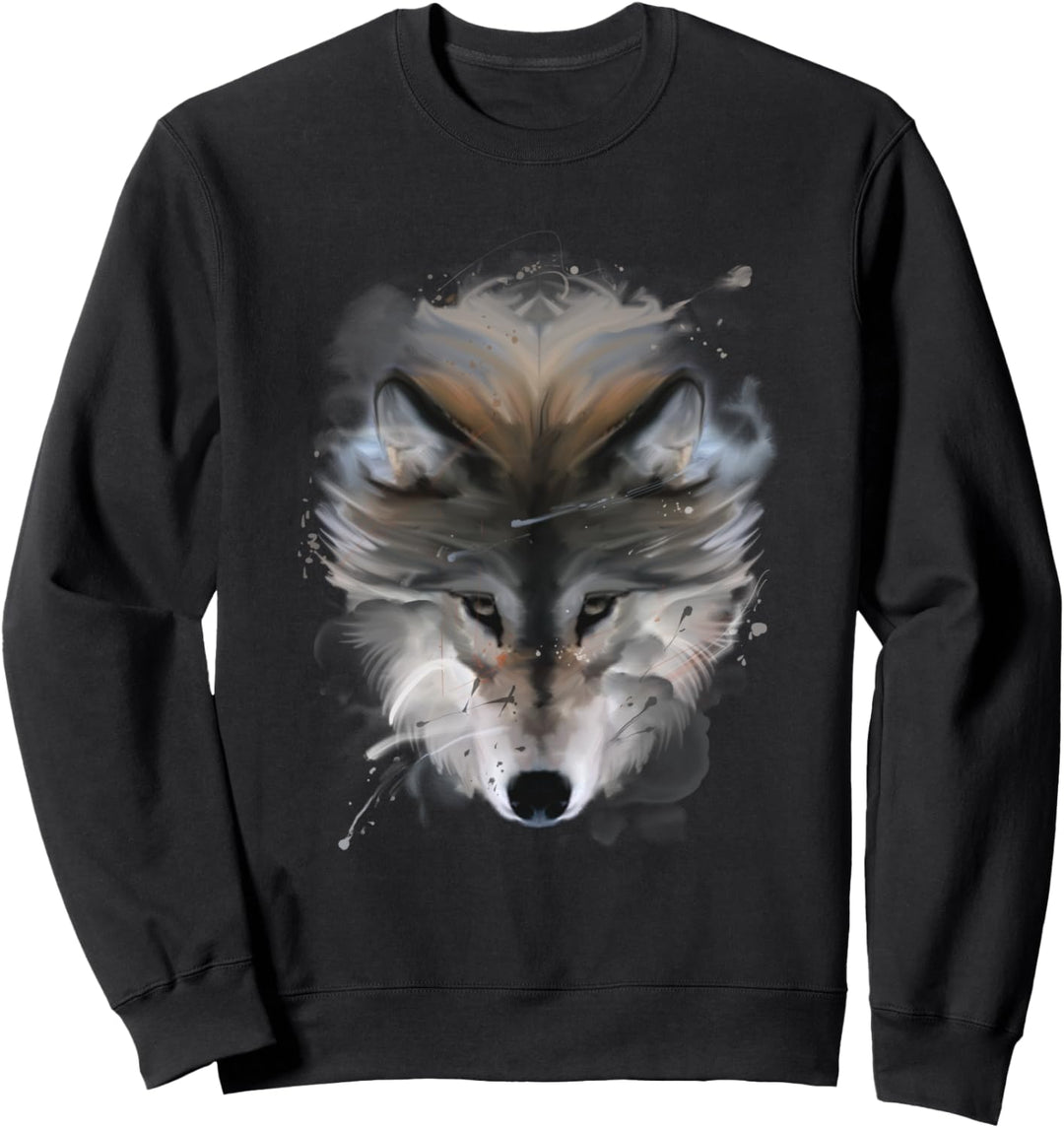 Wolf Geschenk Tier Natur Outdoor Wölfe Sweatshirt