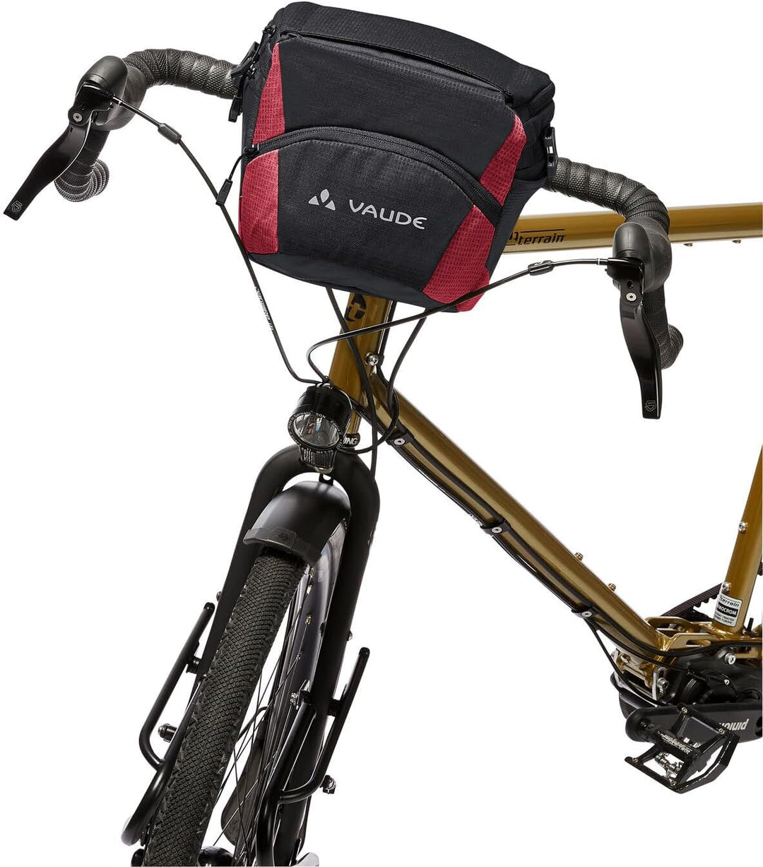 Vaude OnTour Box M (KLICKfix ready) Lenkertaschen Black/Carmine, Black/Carmine