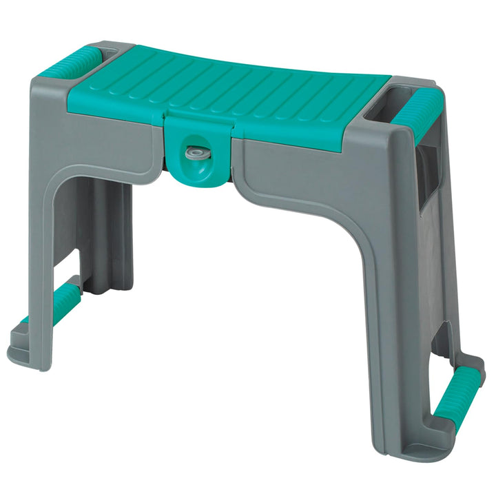 Greenmill GR6994 3 in 1 Gartenhocker mit abschliessbarem Kleinteilefach Knieschützer Arbeitshocker K