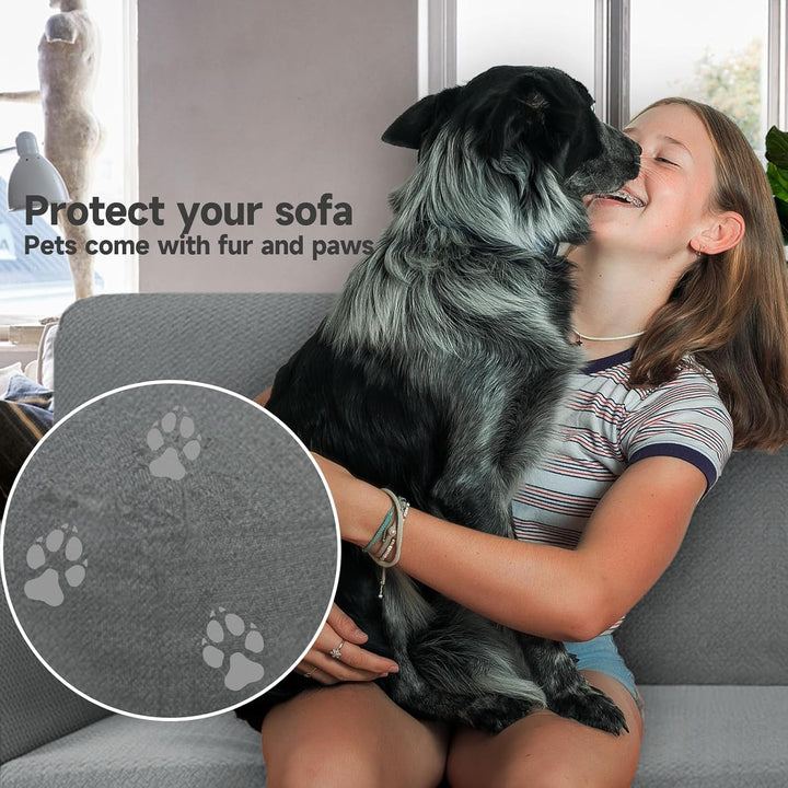Ystyle Sofa überzug 1 Sitzer Mit Armlehne, Stretch Sofabezug rutschfest, Modern Sofa Cover Für Hunde