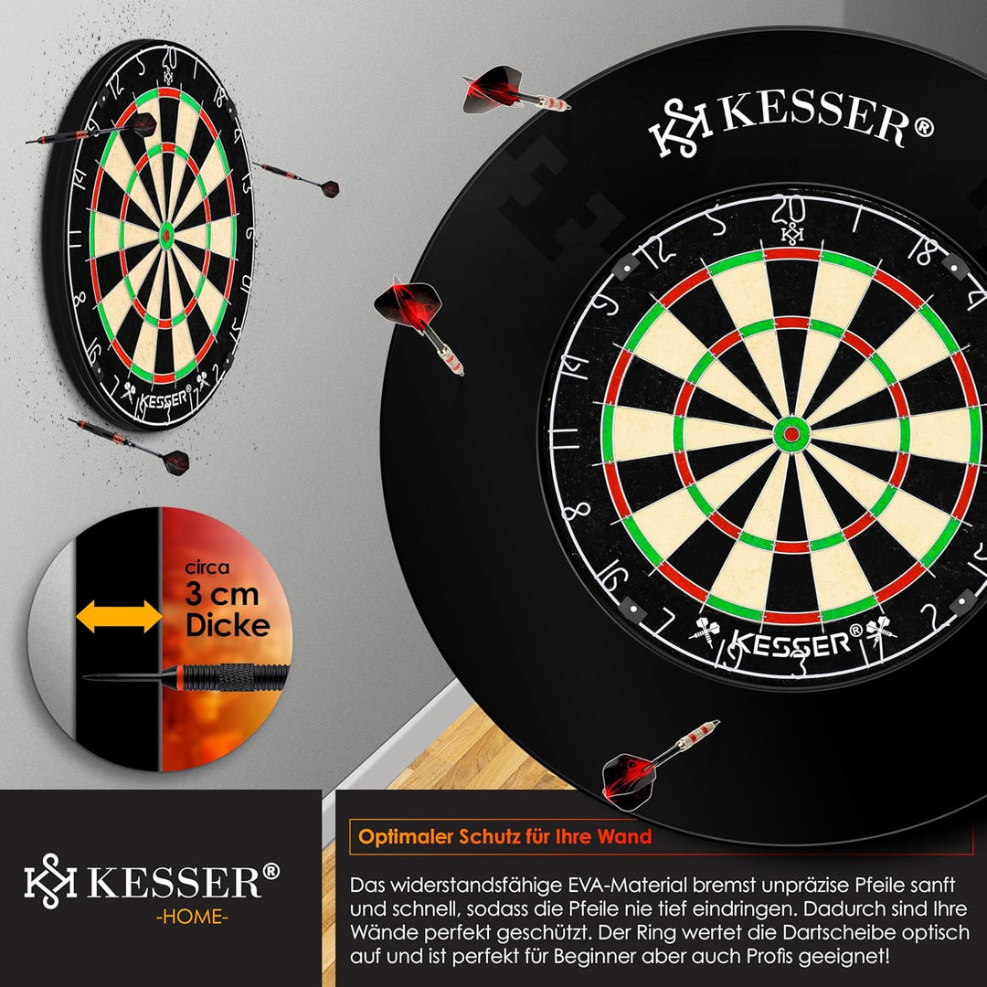 KESSER® Dartscheibe Catchring Schutzring Ø45cm | Auffangring rund Stabiler Wandschutz Zubehör | pass