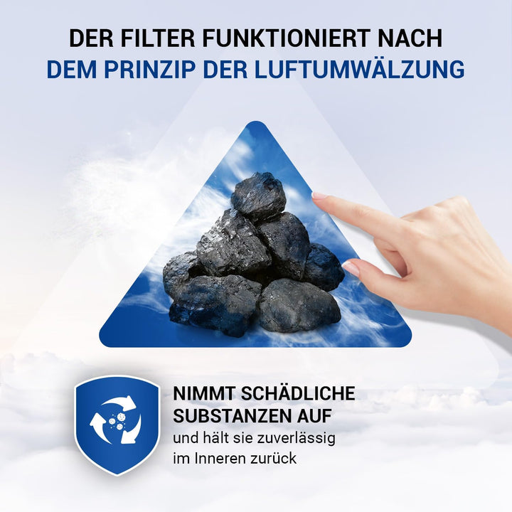 VIOKS 2x Kohlefilter Ersatz für Bosch Siеmens 796390 00796390 00743169 DHZ5276 DHZ5275 Z5138X1 LZ527