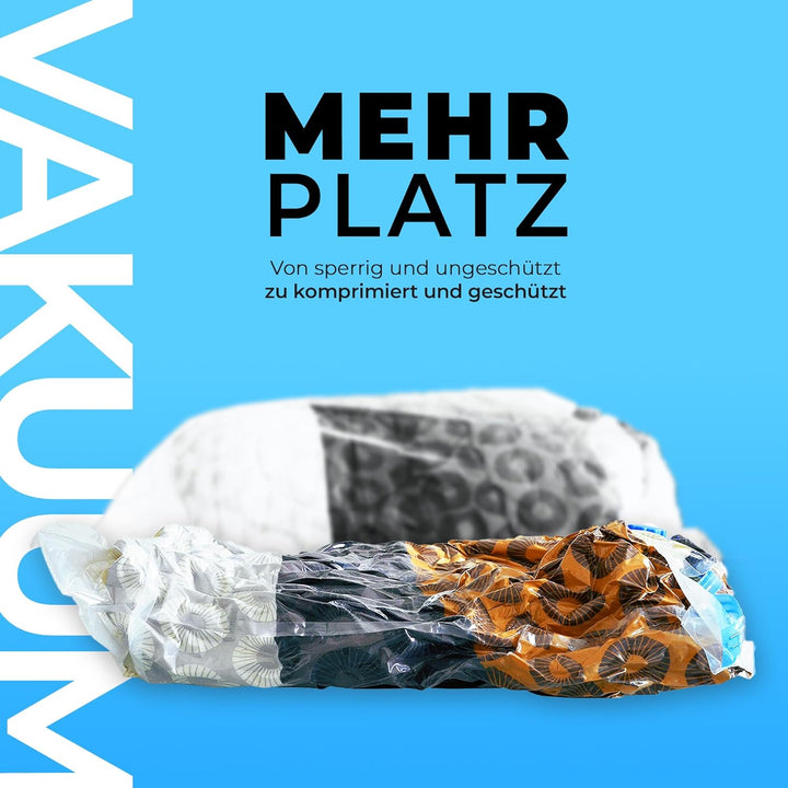 Die XXL Vakuumbeutel für Kleidung und Bettdecken von figg (6er Set - 100x80cm*) - 6 Vakuumierbeutel
