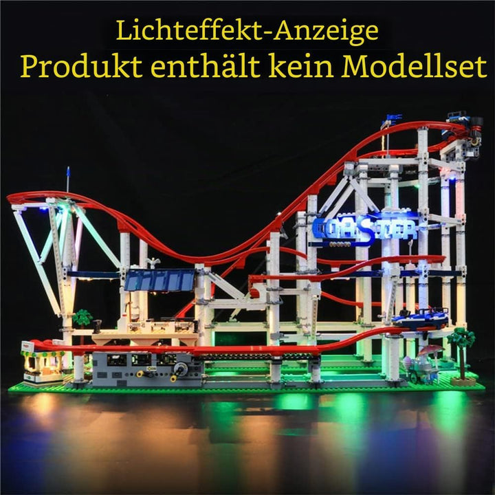GEAMENT LED Licht-Set Kompatibel mit Lego Achterbahn (Roller Coaster) - Beleuchtungsset für Creator
