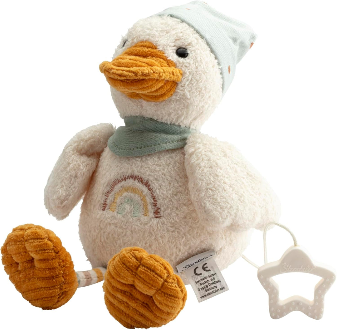 Sterntaler Spieluhr mittel Ente Edda Lou, Kuscheltier mit Einschlafhilfe für Jungen und Mädchen, Mel