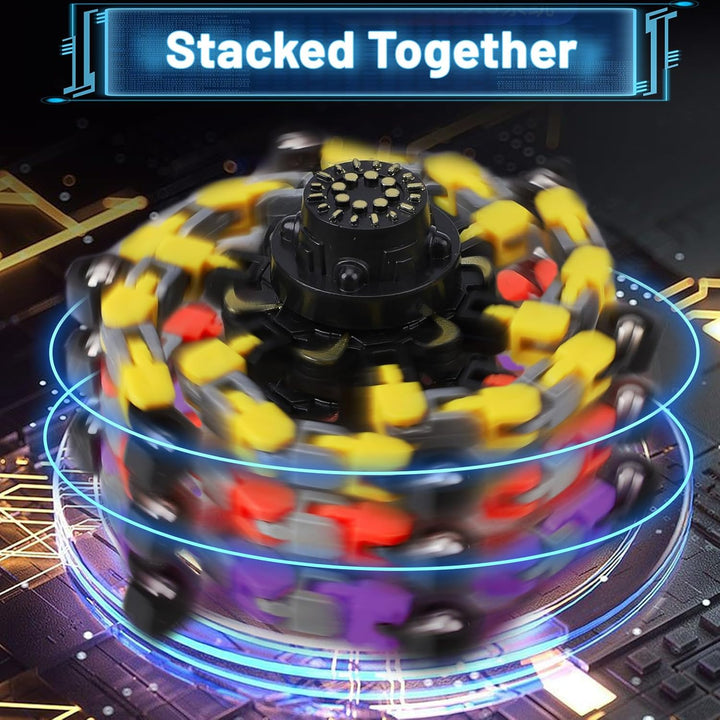 15PCS Robot Fidget Spinner Spielzeug für Kinder Erwachsene, DIY Deformation Chain Transformator Mech