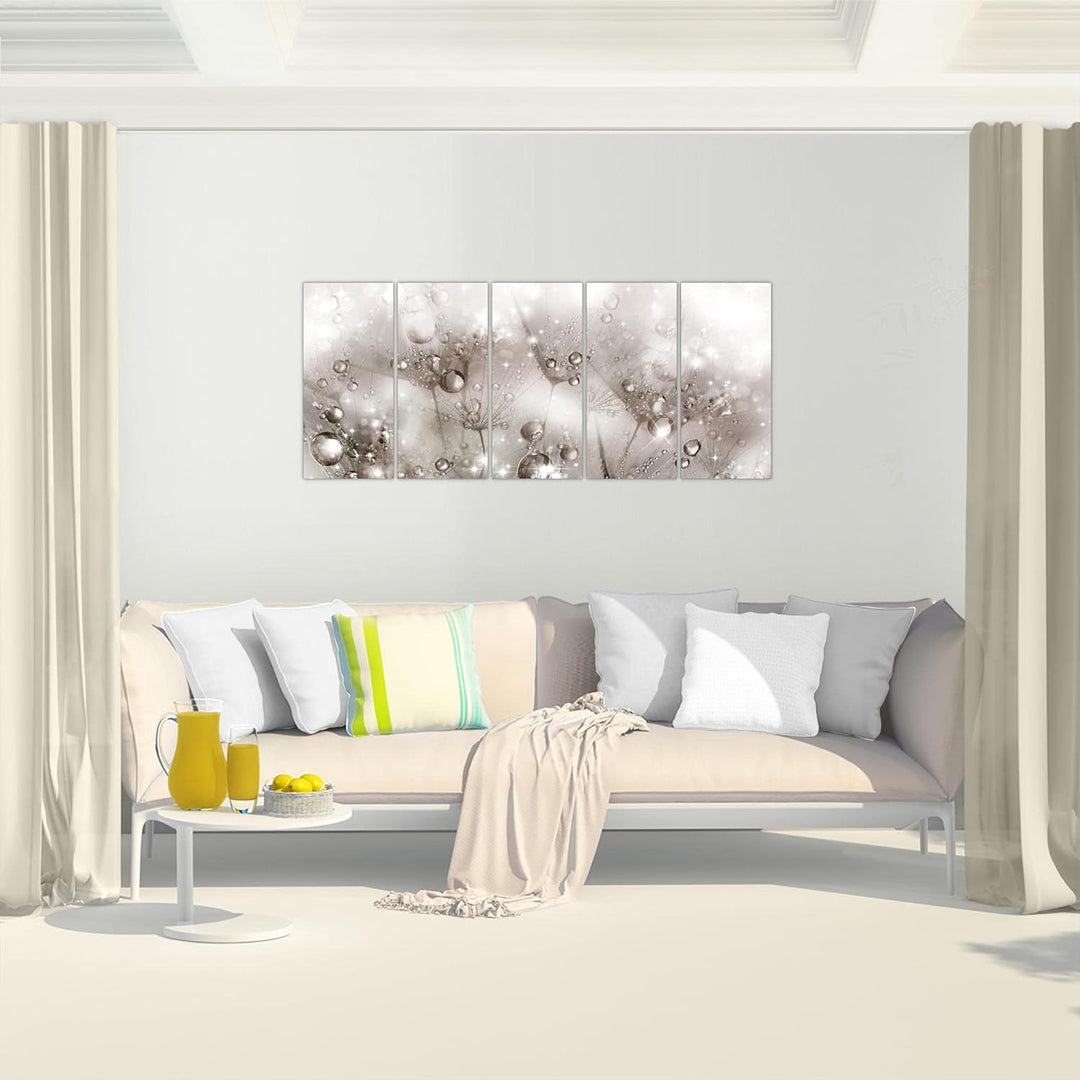 Runa Art Bild Pusteblume Wandbilder auf Vlies Leinwand 5 Teilig Wanddekoration Wohnzimmer Schlafzimm