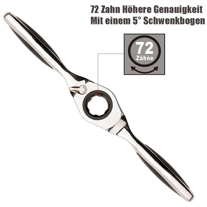 FOURROBBER Gewindeschneid-Satz 41-tlg M3-M12 Gewindeschneider Gewindebohrer Werkzeug mit Windeisen,