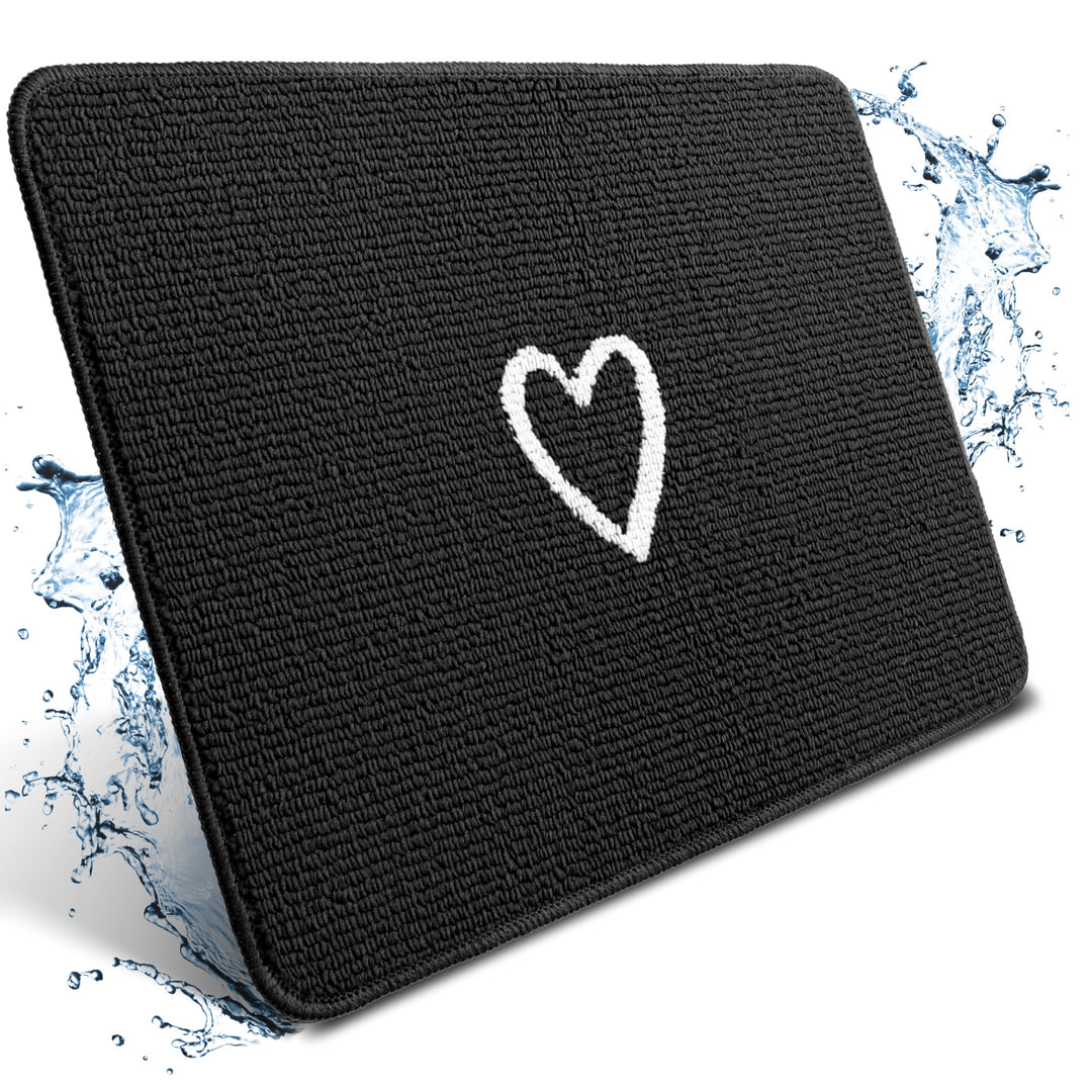 Fussmatte innen [waschmaschinenfest] in perfekter Grösse für die Haustür. Fussmatte schwarz 40x60 fu