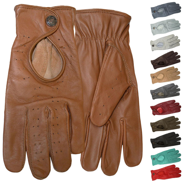 German Wear Unisex Driving Autofahrer-Handschuhe Lederhandschuhe 11=2XL Karamell, 11=2XL Karamell