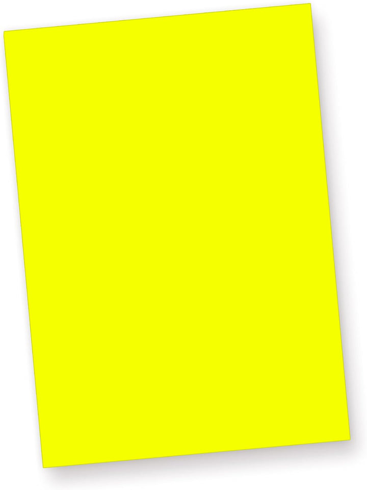 Neonpapier Extrem Grell NEON Gelb 100 Blatt DIN A4, 80 g/qm Briefpapier, Leuchtpapier Party Deko Bas
