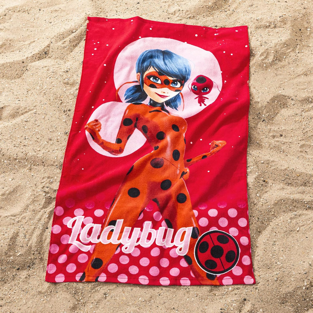 Miraculous Ladybug Supergirl Strandtuch, Baumwolle, 70X120 cm