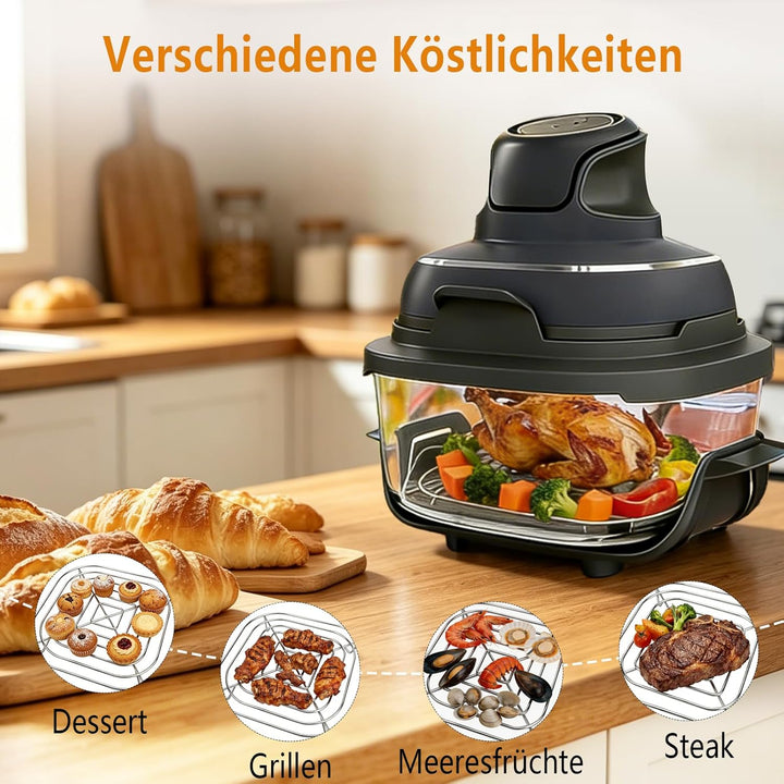 2er-Pack Ersatz Airfryer Grillrost Edelstahl, Kompatibel mit Ninja Crispi Pro Air Fryer FN101, für N