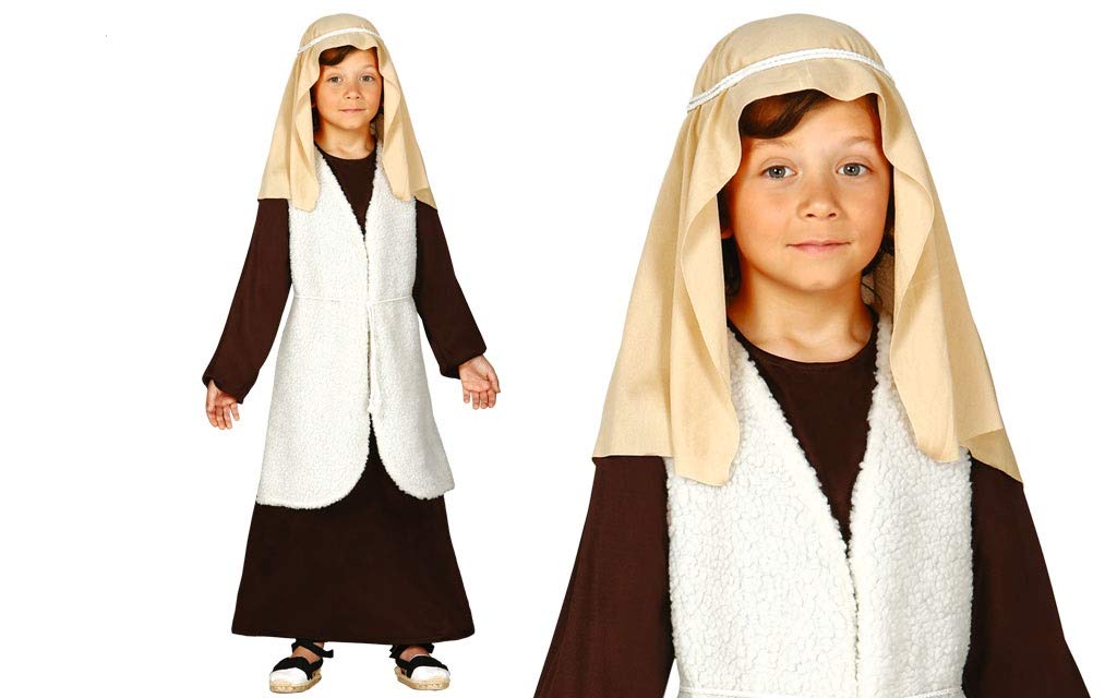 Kostüm Saint Joseph Kind rezitiert Hirten lebende Geburt Christi