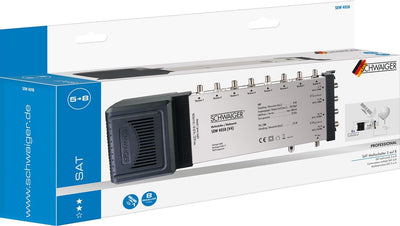 SCHWAIGER -SEW4058 531- SAT Multischalter 5 → 8 | verteilt 1 Satellitenposition auf 8 Ausgänge | Ein