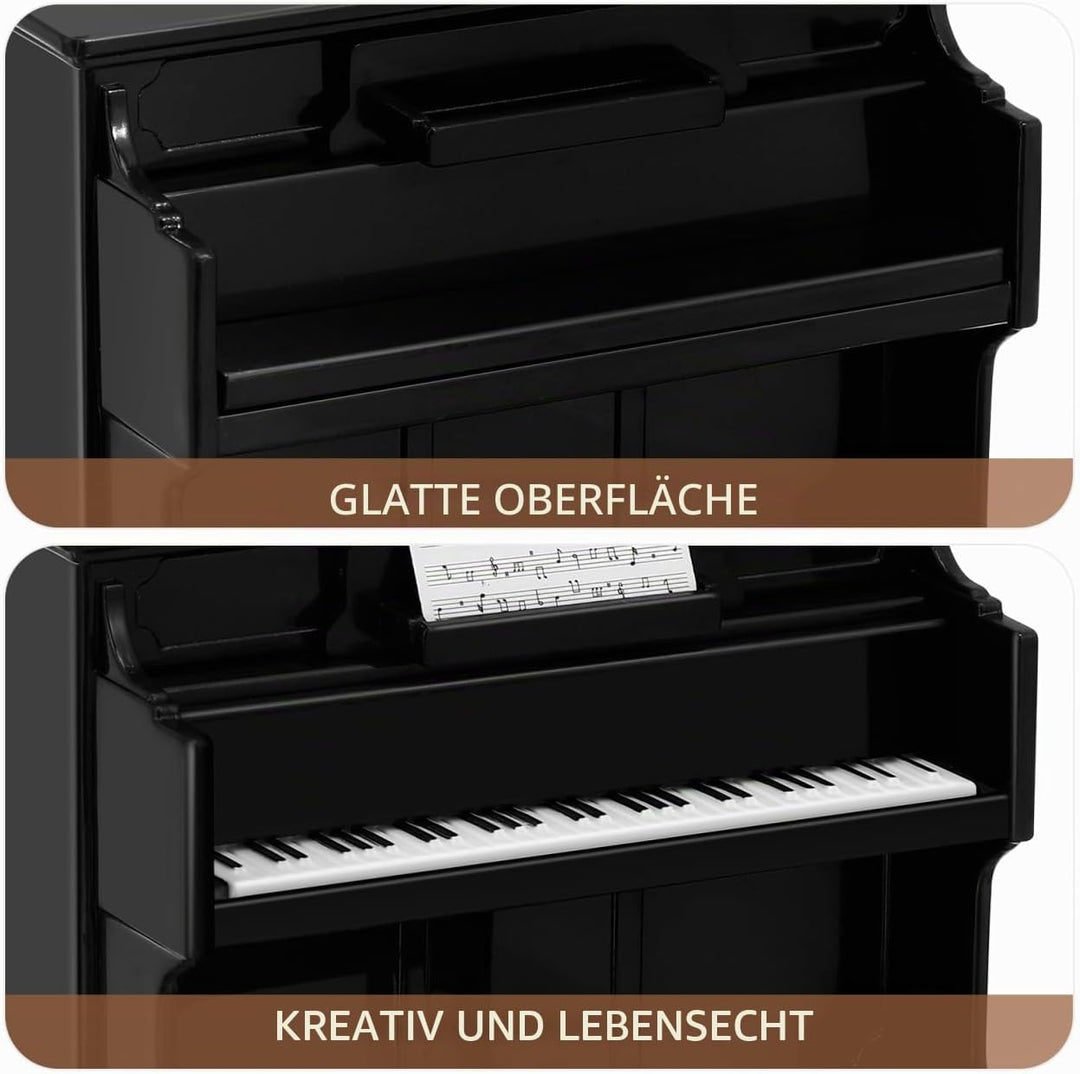 Toddmomy Klavier Miniatur Deko, Miniature Piano &amp; Hocker FüR Puppenhaus ZubehöR Micro Landschaft Fee