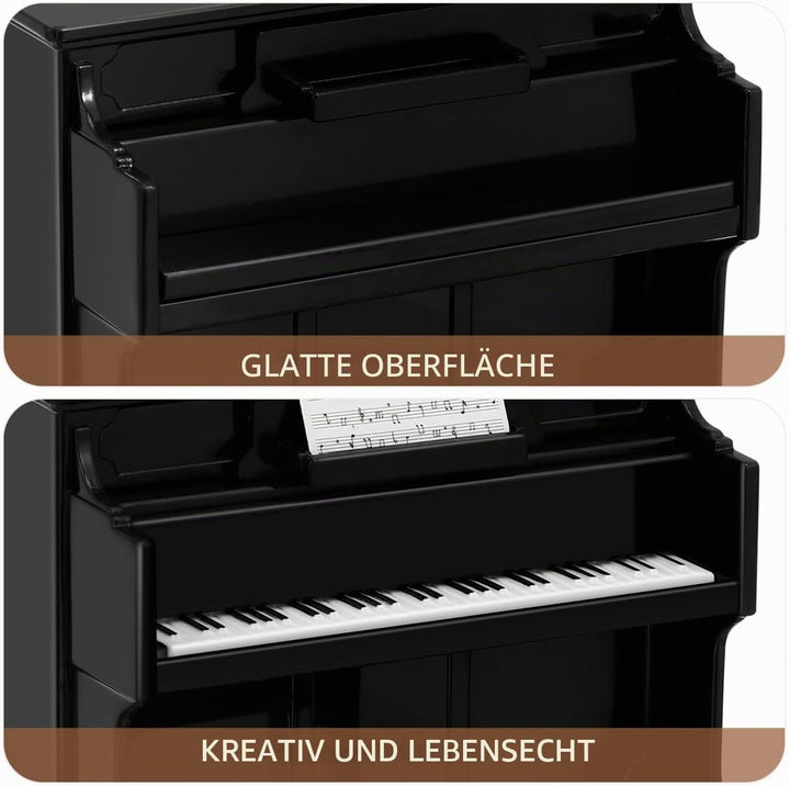 Toddmomy Klavier Miniatur Deko, Miniature Piano &amp; Hocker FüR Puppenhaus ZubehöR Micro Landschaft Fee