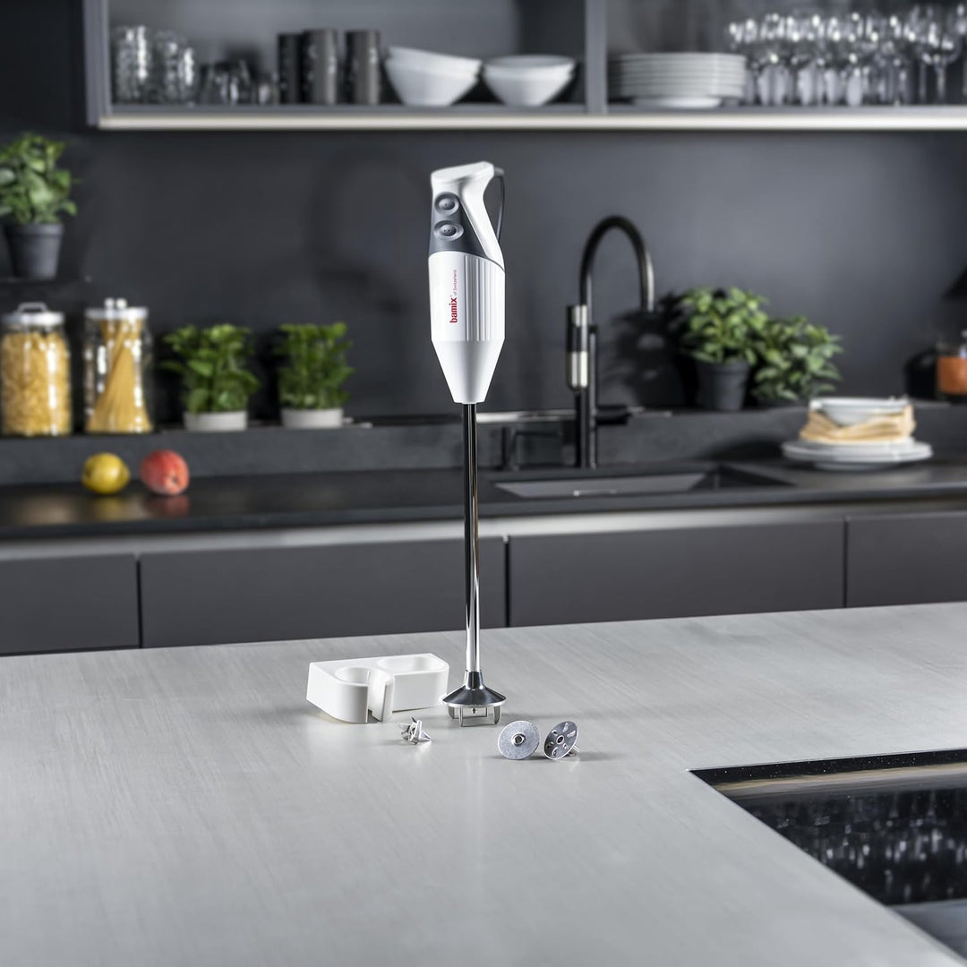 bamix Stabmixer Set G350 GASTRO PRO-3 inkl. Multifunktionsmesser, Quirl-Aufsatz und Schlagscheiben-A