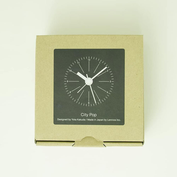 Lemnos Wecker City Pop/Wecker Analog ohne Ticken/Reisewecker in japanischer Qualität aus Holz gefert
