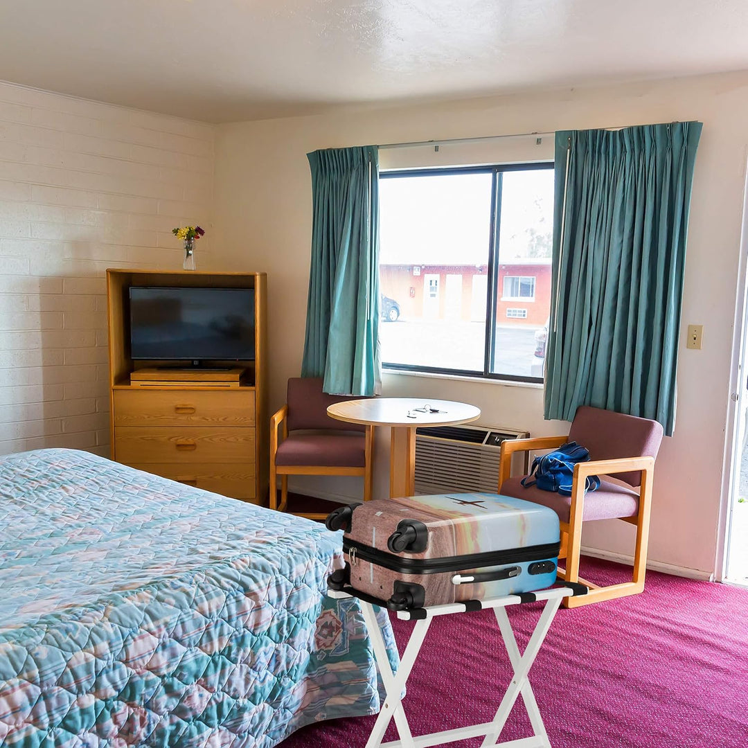 Relaxdays Kofferständer klappbar, aus Bambus, für Koffer und Reisegepäck, Gepäckablage, HxBxT: 53,5