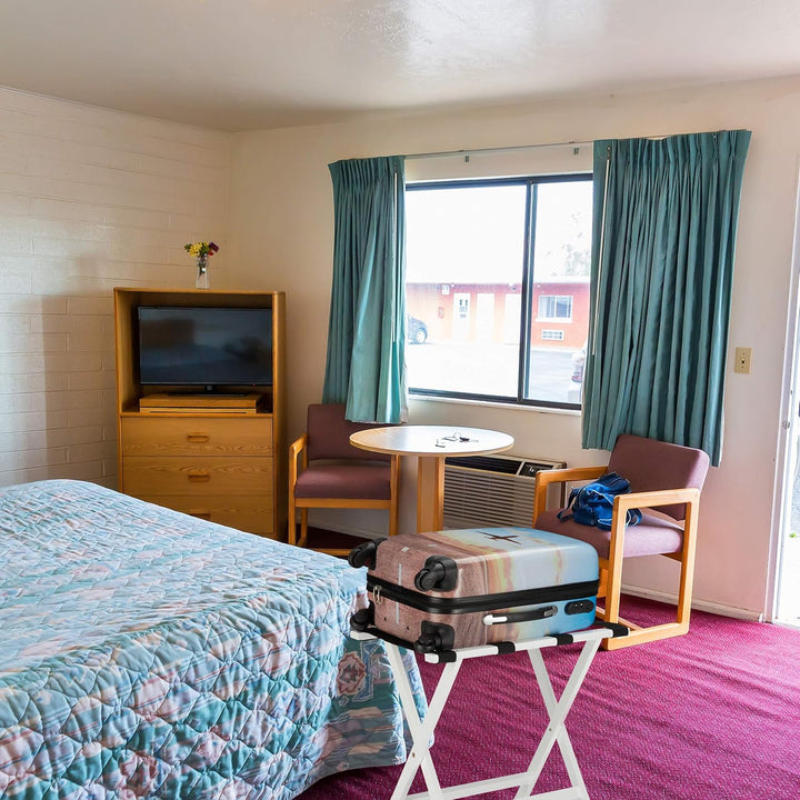 Relaxdays Kofferständer klappbar, aus Bambus, für Koffer und Reisegepäck, Gepäckablage, HxBxT: 53,5