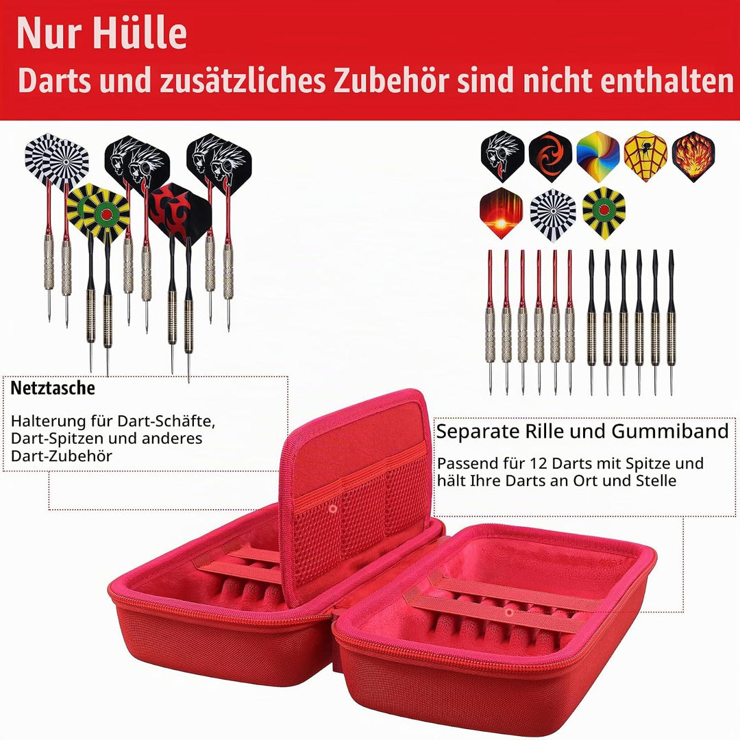 co2CREA Ersatz-Harte Hülle für 12 Dartpfeile mit Stahlspitze oder Darts mit weicher Spitze (nur Hüll