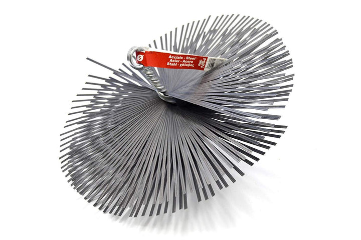 PYRO FEU 862595 Igel, Schornsteinfegerkopf, Stahl, 150 mm, metrisches Gewinde 12, Grau, 150 mm
