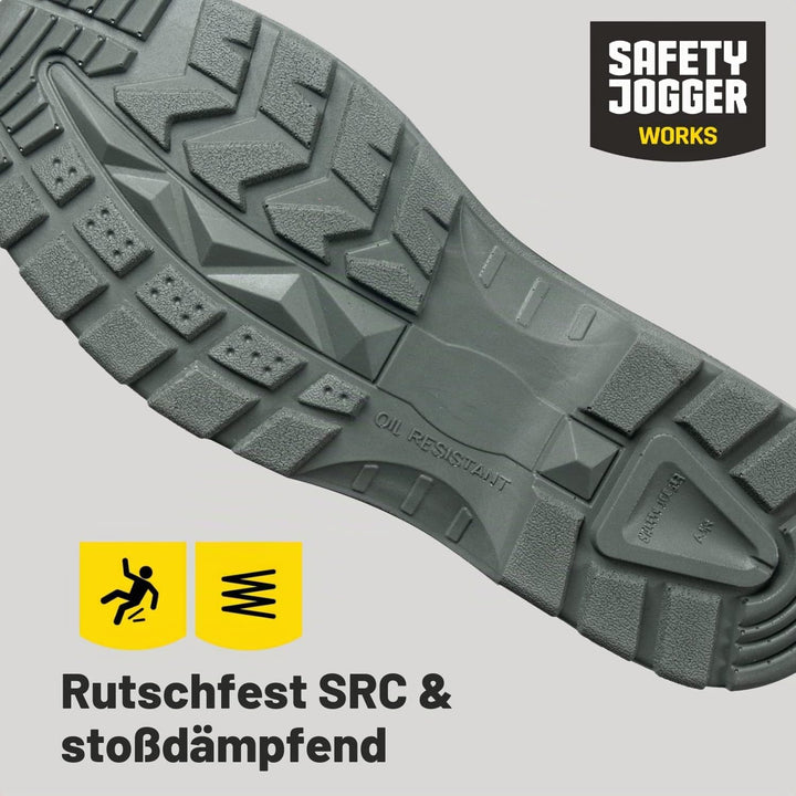 SAFETY JOGGER S3 Sicherheitsschuhe Herren mit Stahlkappe – X0600 - Rutschfester Arbeitsschuh für Dam